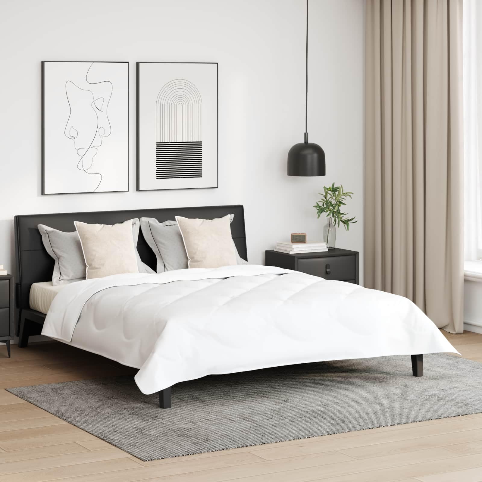 2 almohadas blancas de 50 x 50 cm de algodón con relleno transpirable, ergonómicamente suave, lavable, ideal para dormir de espalda, boca abajo y de lado, apoyo cómodo para un sueño