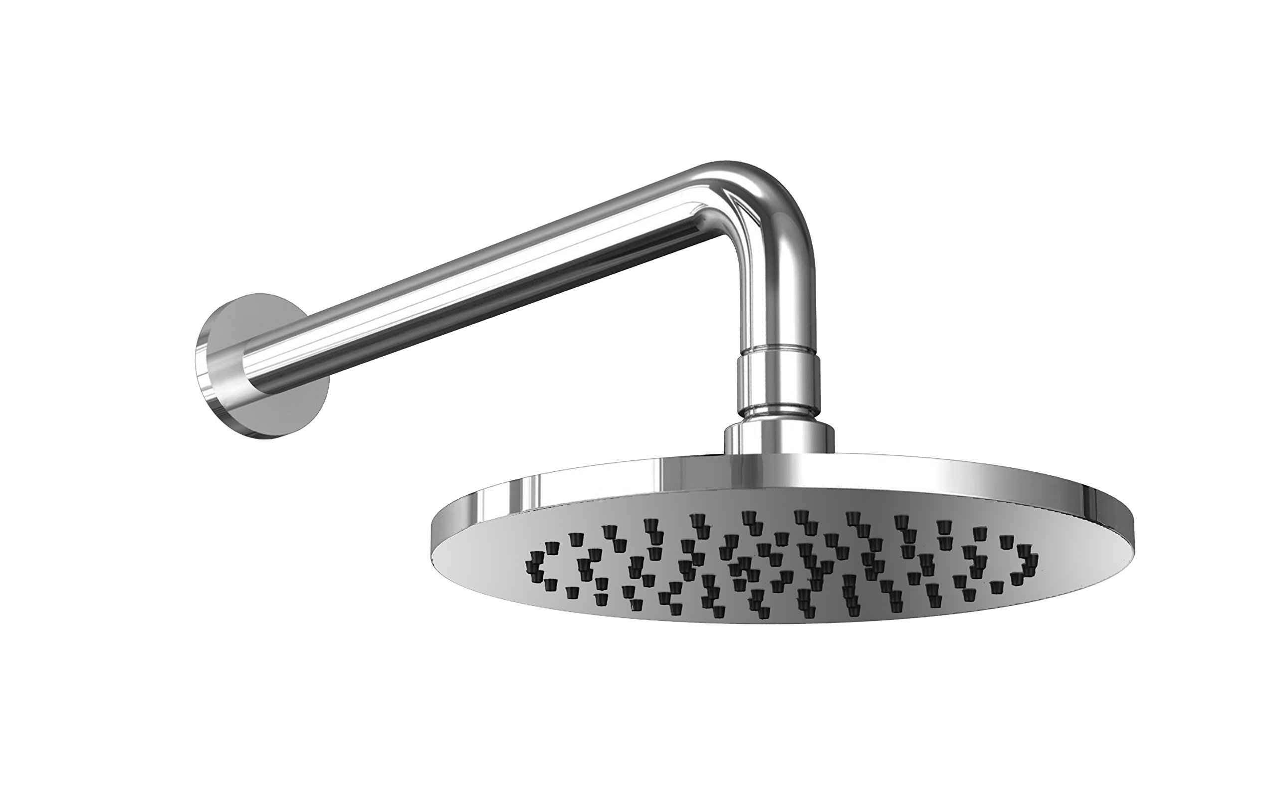 Isenberg HS1002WCP głowica prysznicowa z litego mosiądzu/deszczownica z ramieniem prysznicowym 30,5 cm, 20 cm