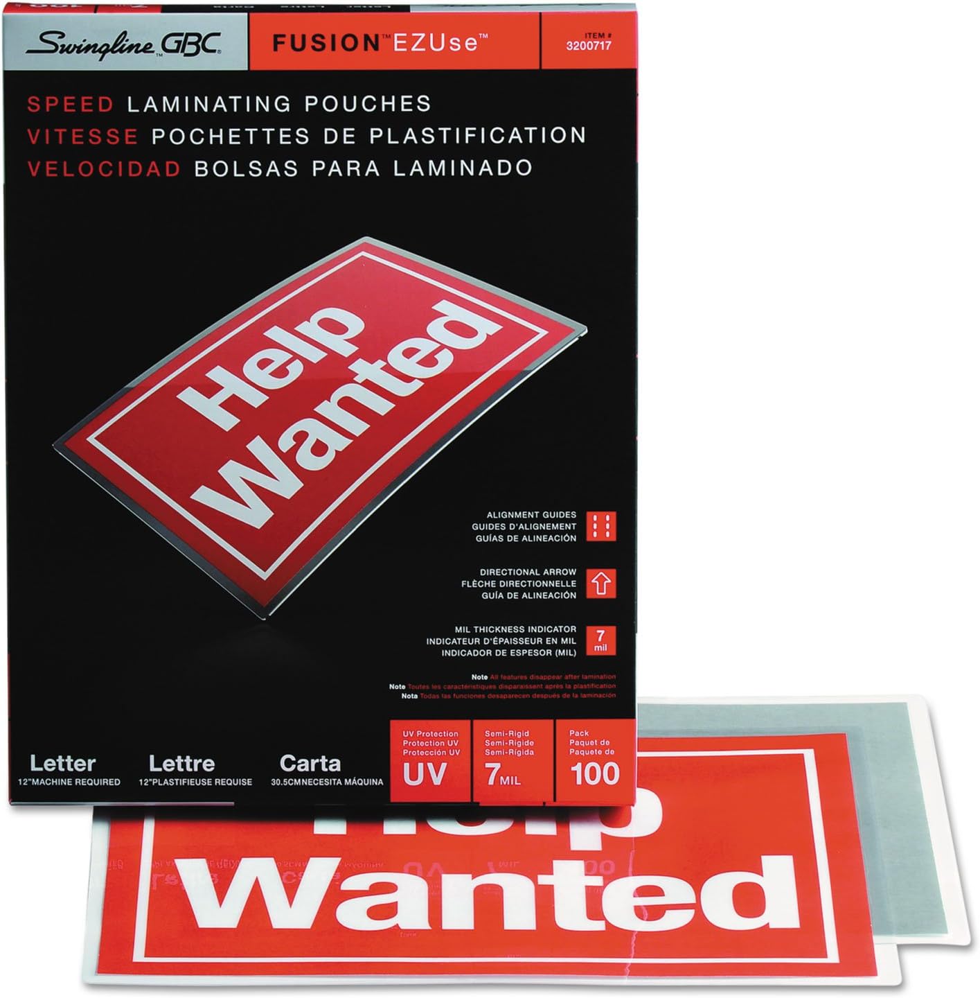 Swingline SWI3200717 – GBC Fusion EZUse Laminating Pouches, Letter Size, Speed Pouch, 7 mil, 100 Pack Swingline SWI3200717 – GBC Fusion EZUse Laminating Pouches, Letter Size, Speed Pouch, 7 mil, 100 Pack