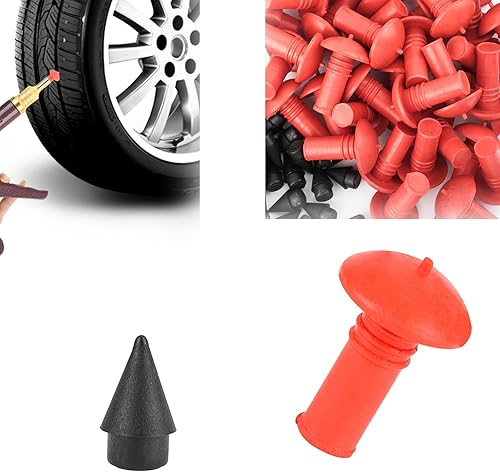 Miniatura 6 de Kit de tapones de neumáticos de hongo, 90 pines permanentes de reparación de neumáticos y herramientas para neumáticos sin cámara, fijación