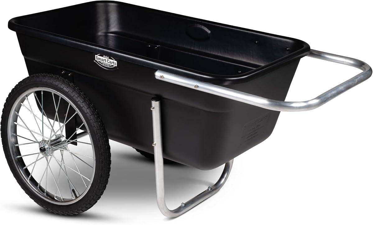 Premium Yard Cart - Strong, Lightweight, and Perfectly Balanced (20" Air Filled Wheels)