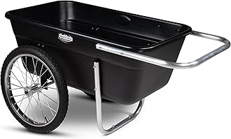 Smart Carts Premium Yard Cart - Strong, Lightweight, and Perfectly Balanced (20" Air Filled Wheels)
