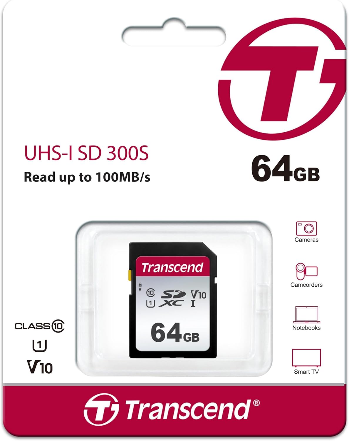 Transcend 64GB SDXC/SDHC 300S Memory Card TS64GSDC300S