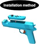 Gun for Switch/Switch OLED Controller[2 Pack],Game Gun Hand Grip Motion Controller Shooting Games,House of The Dead and Big Buck Hunter Arcade for Nintendo Switch Shooter Hunting Games(Blue+Red)