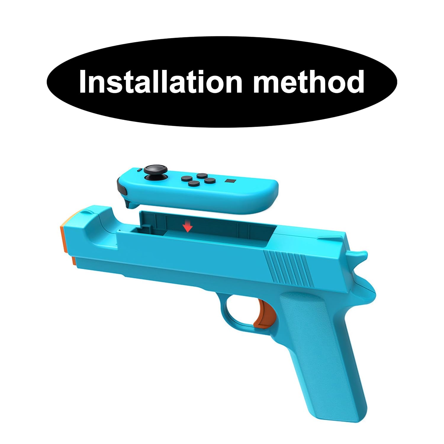 GAMSURFING Shooting Game Gun for Switch/Switch OLED Controller[2 Pack],Game Gun Hand Grip Motion Controller Shooting Games,for Nintendo Switch Shooter Hunting Games（No Motion Sensor） - Image 4