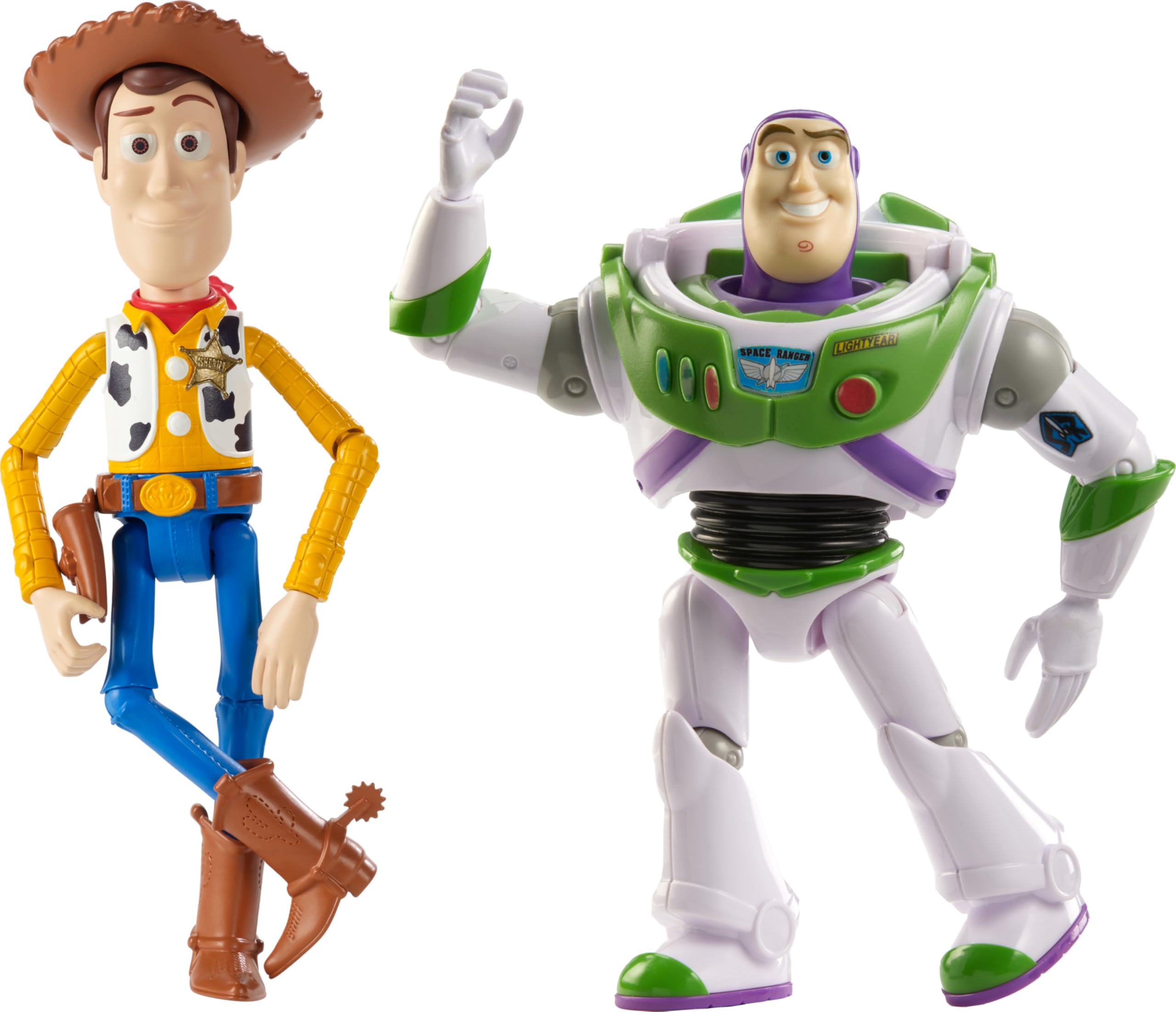 Disney e Pixar Toy Story 17,8 cm Woody e Buzz Action Figure Toys 2-Pack, Pizza Planet Adventure