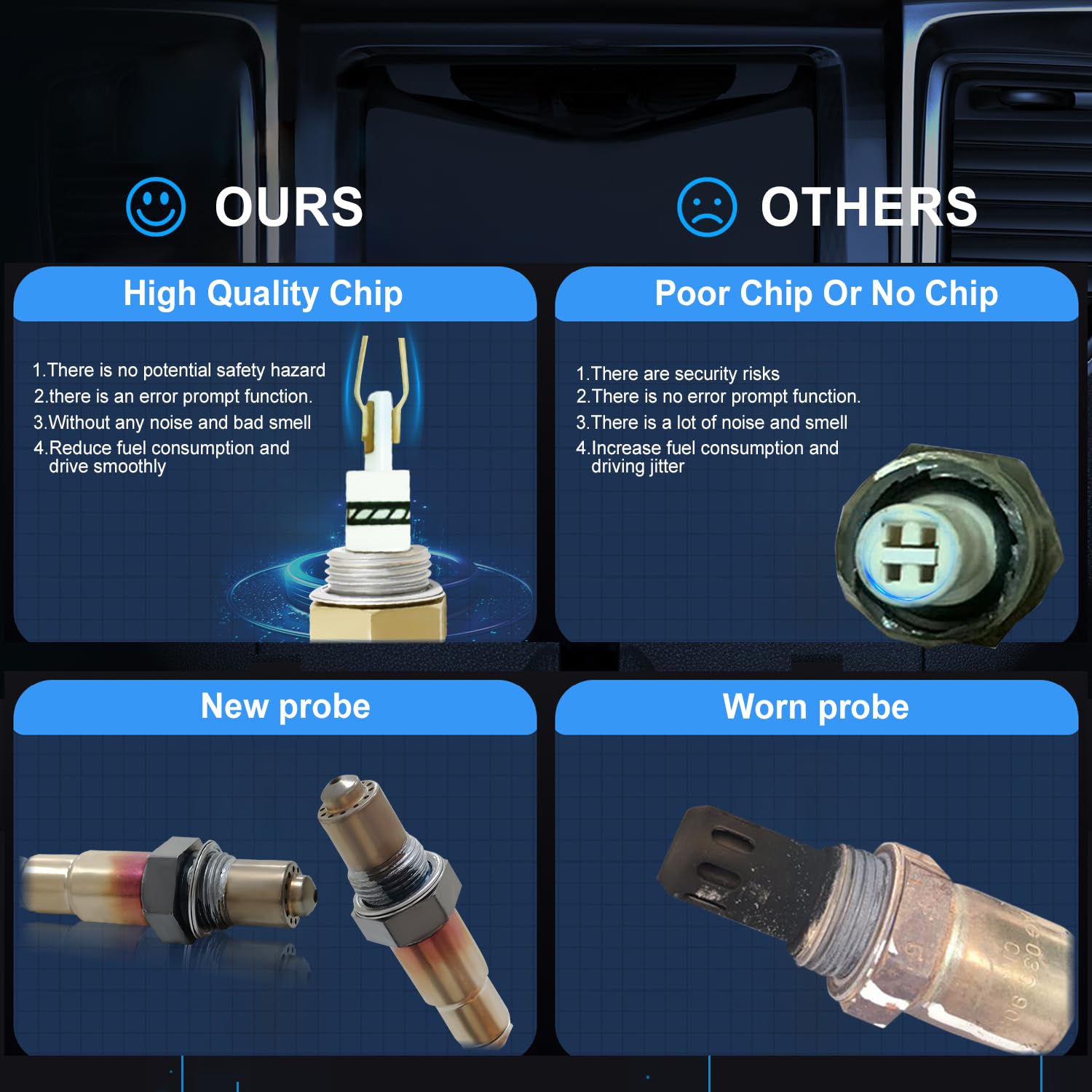 234-4568 O2 Sensor Downstream Oxygen Sensor Compatible with 2012-2017 Hyundai Accent Veloster, for 2012-2018 Kia Rio Soul 1.6L-L4, Replace 2344568 39210-2B220 392102B220