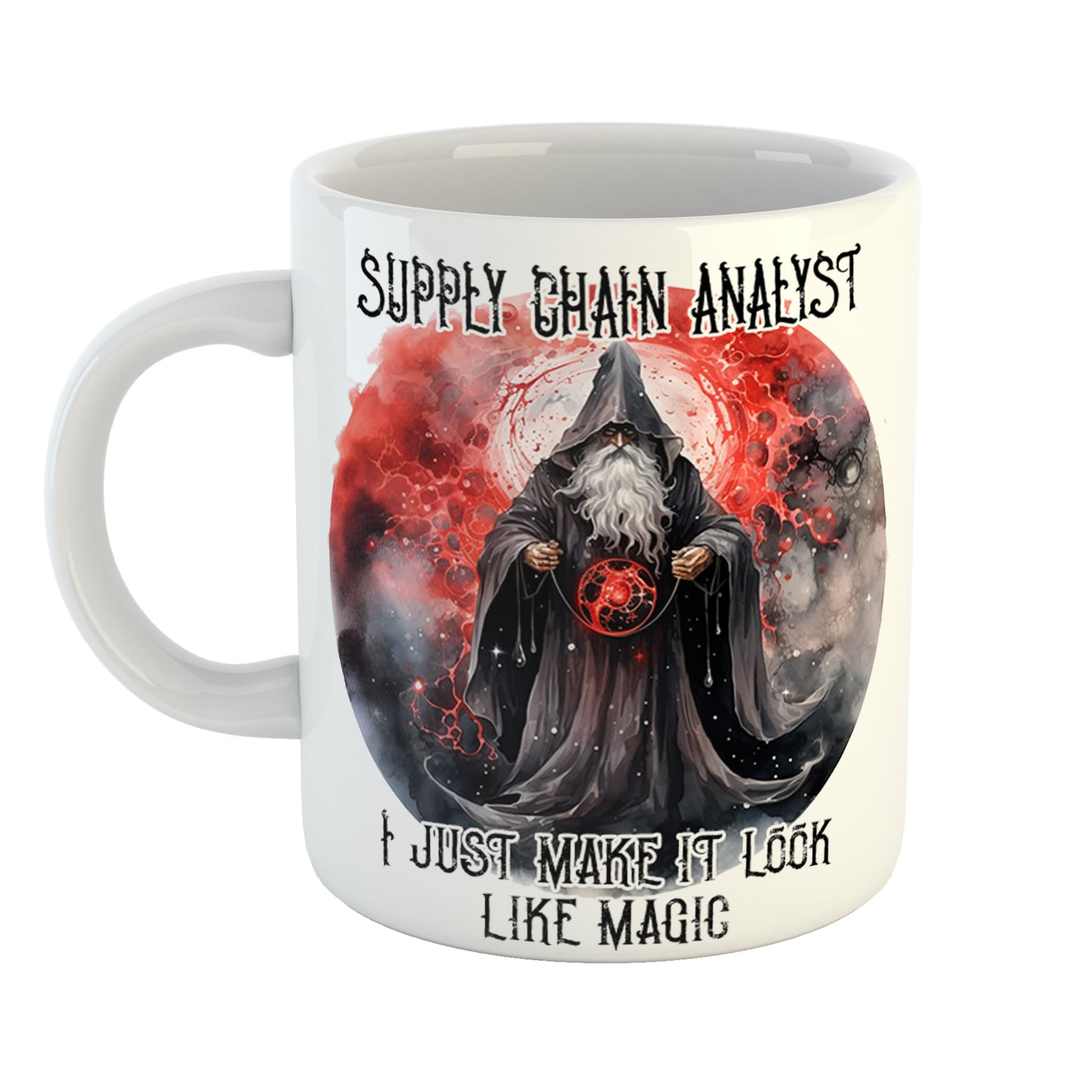 Supply Chain Analyst I Just Make It Look Like Magic Mug Wizard Gift for Amazing Office Desk, 11 oz Ceramic Mug