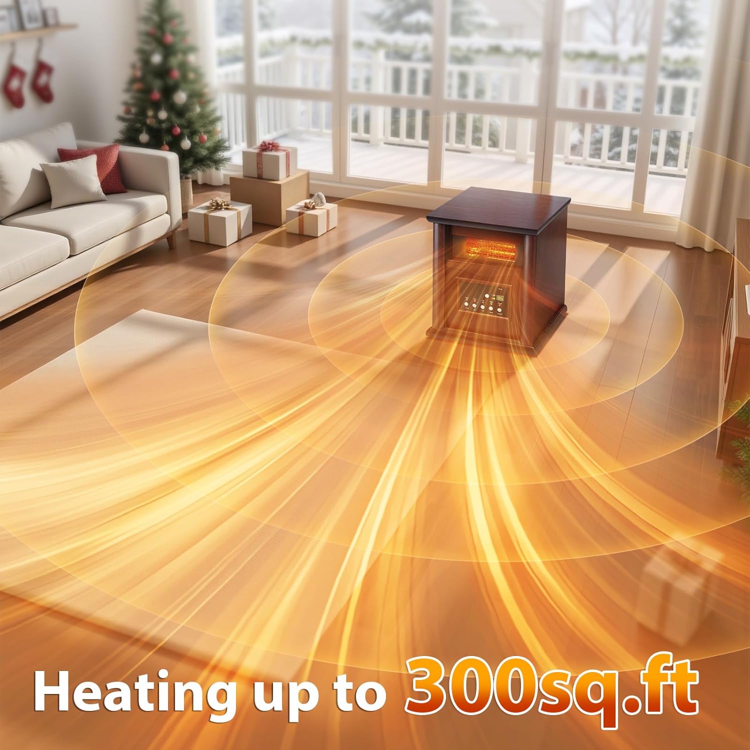Smartphone screen showing the Tuya Smart app interface for controlling the LifePlus Infrared Heater.