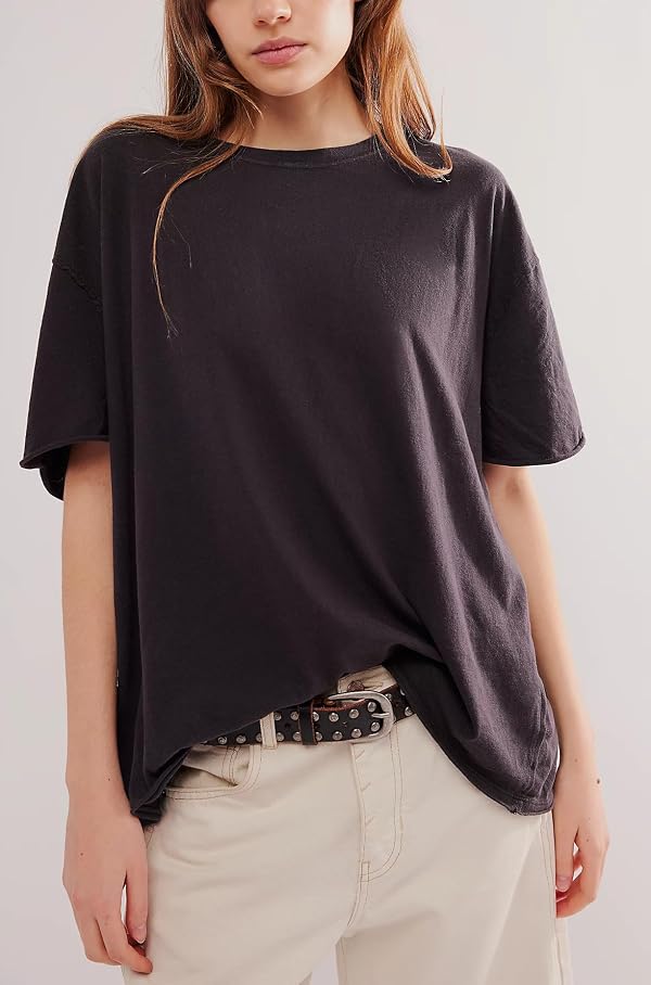 Women Sheer Butterfly T Shirt Short Sleeve Cut Out Back Tee Top Embroidered Oversized Tee Shirts Streetwear(Black,Large) by Aonoapll - Used condition - US$8.80