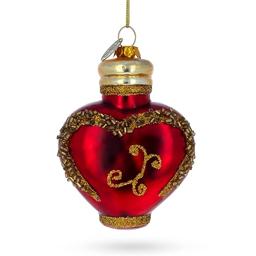 ChatGPT Elegant Perfume Bottle - Blown Glass Christmas Ornament