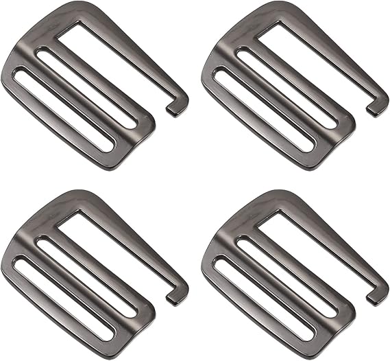 sourcing map Metal G Hooks bing Buckles, GHook Wave Buckle Adjuster