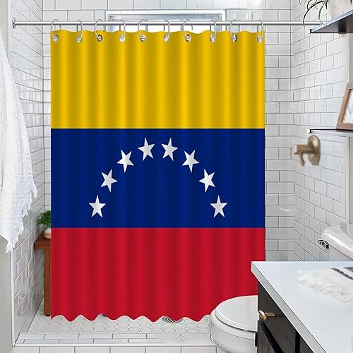 COVOME Bathroom Shower Curtain Sets Venezuela Bathroom Shower Curtain City Flag Souvenir Country Shower Curtain for Bathroom Bathroom Decor 47x72