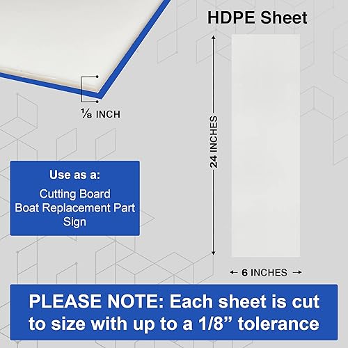 Miniatura 9 de Duco - Hoja de polietileno de alta densidad de 24 x 48 pulgadas, hecha en Estados Unidos, 18 de pulgada de grosor, hoja de plástico de polietileno