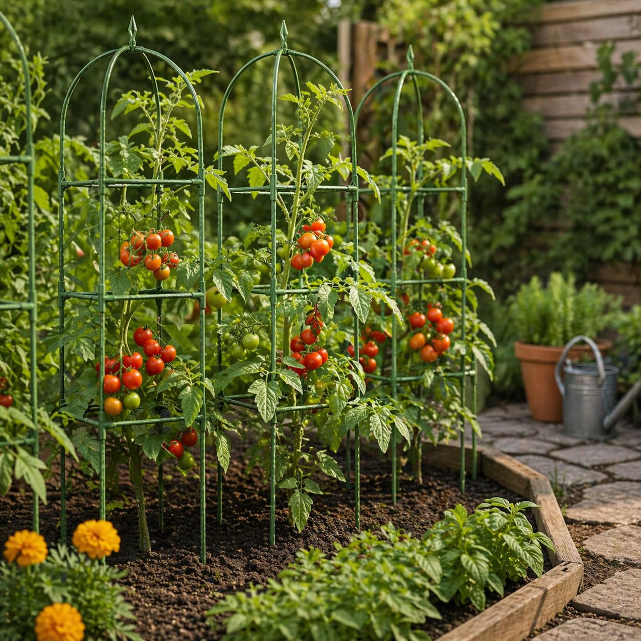 KADAX Set di 176 Tutor per Pomodori a 4 Livelli - BT04-01 - Supporto per Orto e Giardino - Crescita Guidata delle Piante di Pomodoro