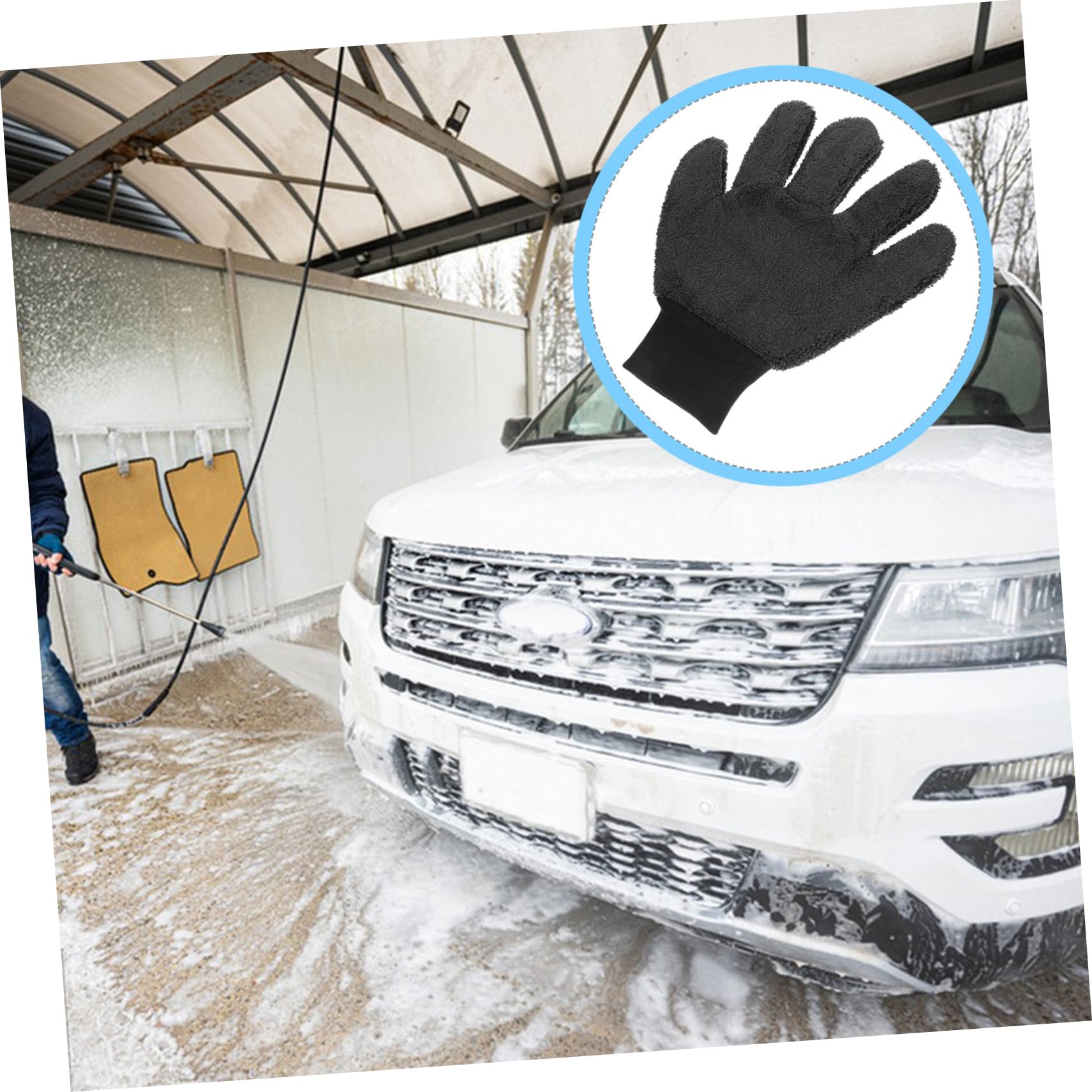 iplusmile 4piezas Guante De Lavado De Automóviles De Microfibra Manopla De Limpieza para Exterior para Cuidado De Vehículos y Hogar Sin Arañazos La Pintura