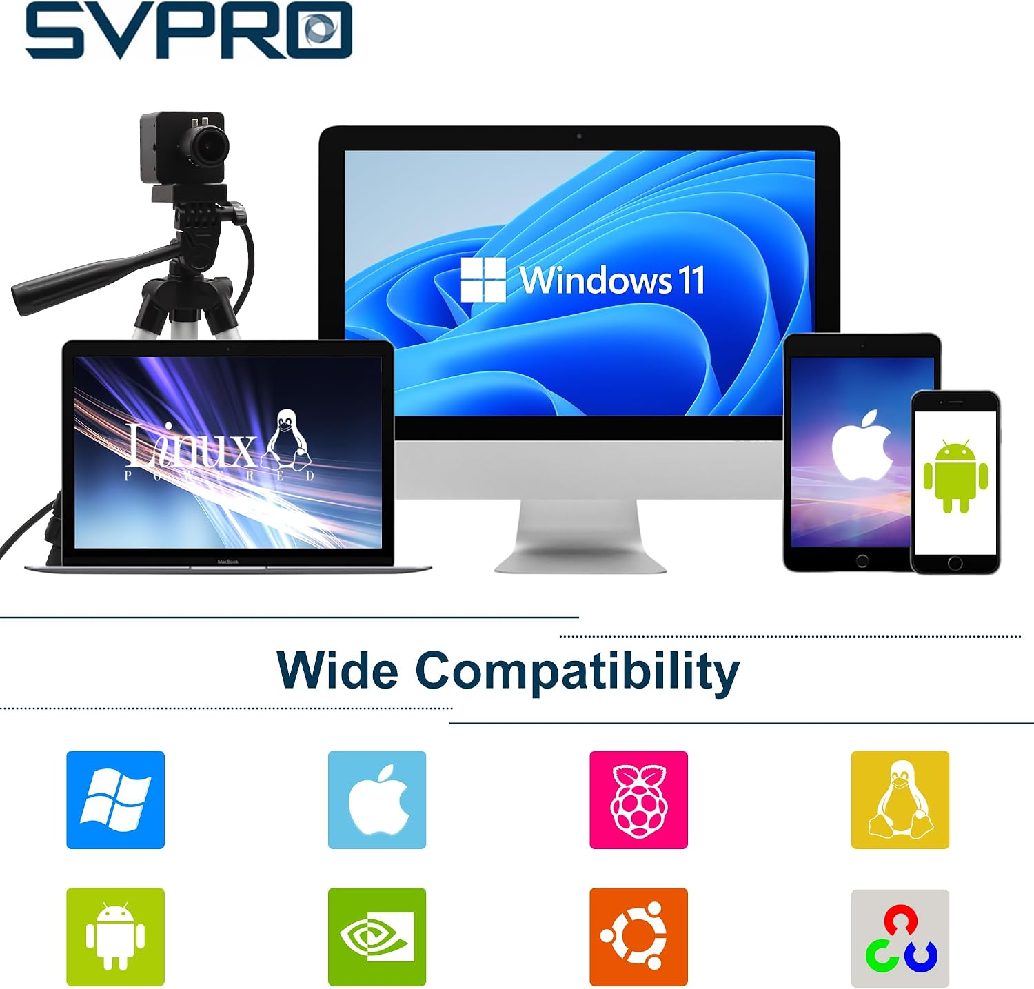 SVPRO 5MP 60fps Global Shutter USB 3.0 Camera with M12 2.8-12mm Manual Lens | 4X Optical Zoom Machine Vision Camera, High-Speed Industrial UVC Camera for Automation & Motion Analysis, 60fps at MJPEG/YUY2