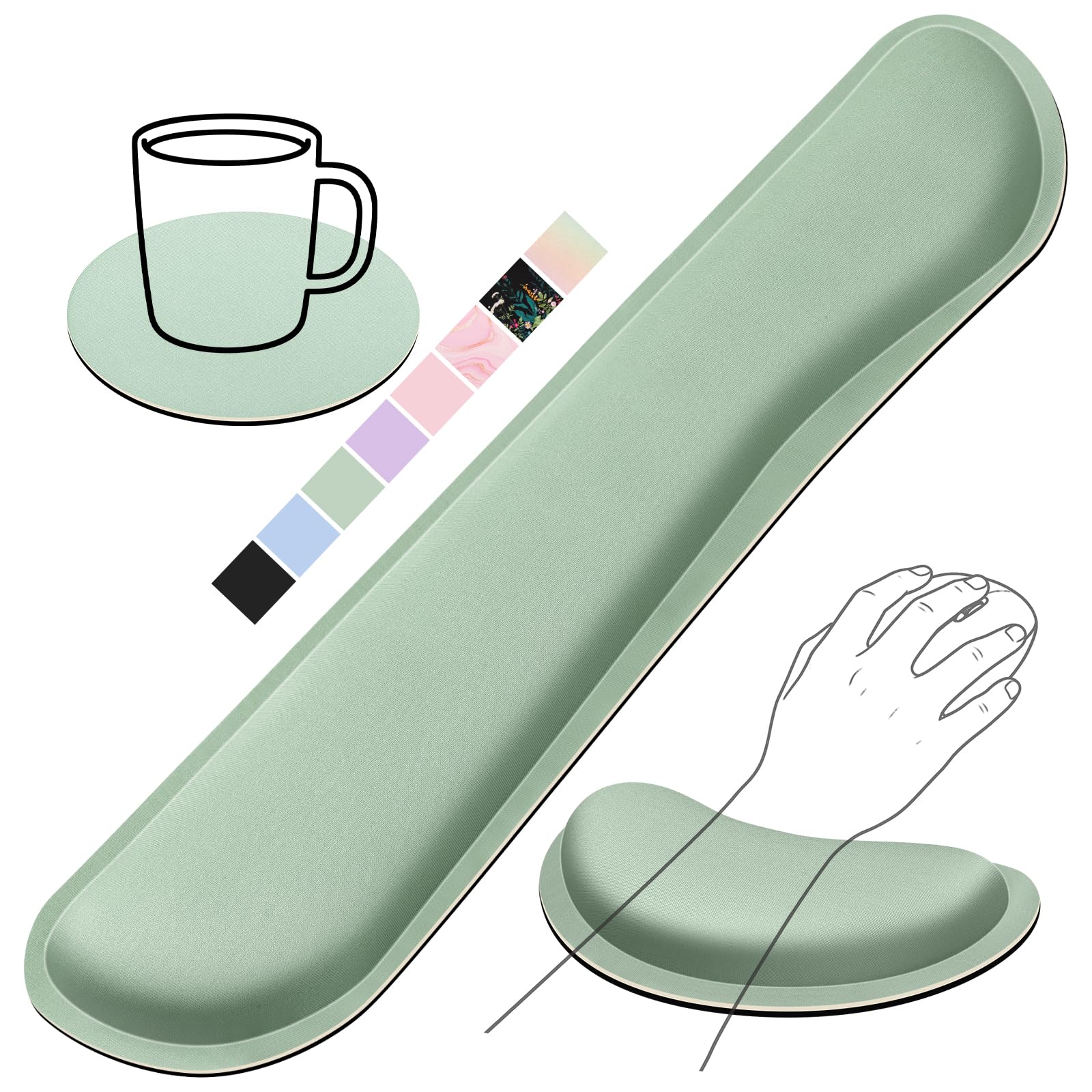 Keyboard Wrist Rest Set - Ergonomic Comfort -14