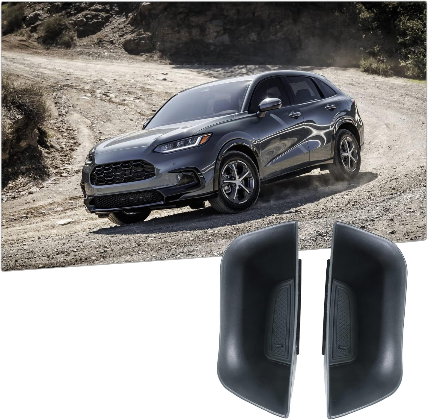 BIXUAN 2PCS HRV 2023 Accessories Front Door Grab Tray Car Grab Handle Front Door