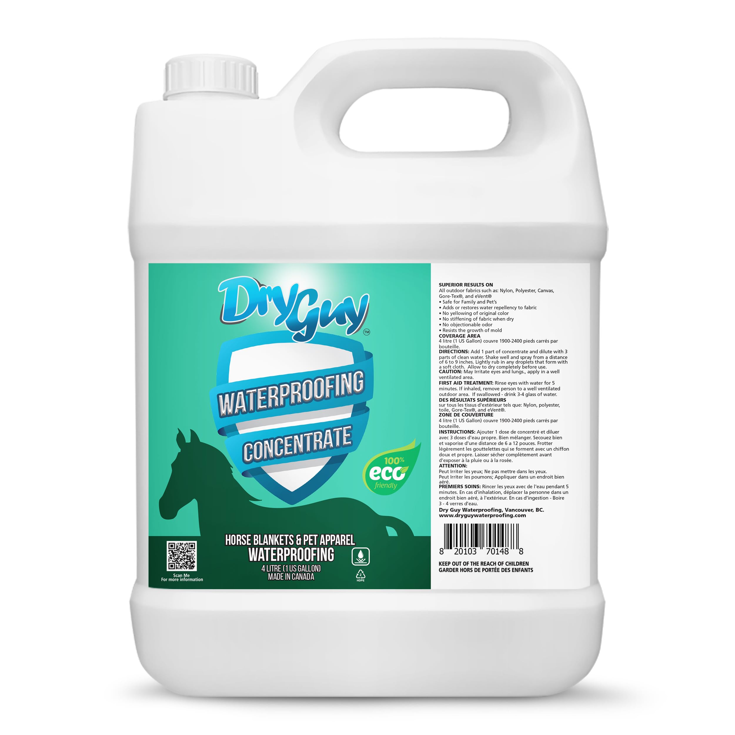 Horse Blanket &amp; Pet Apparel Waterproofing Concentrate 1 Gallon