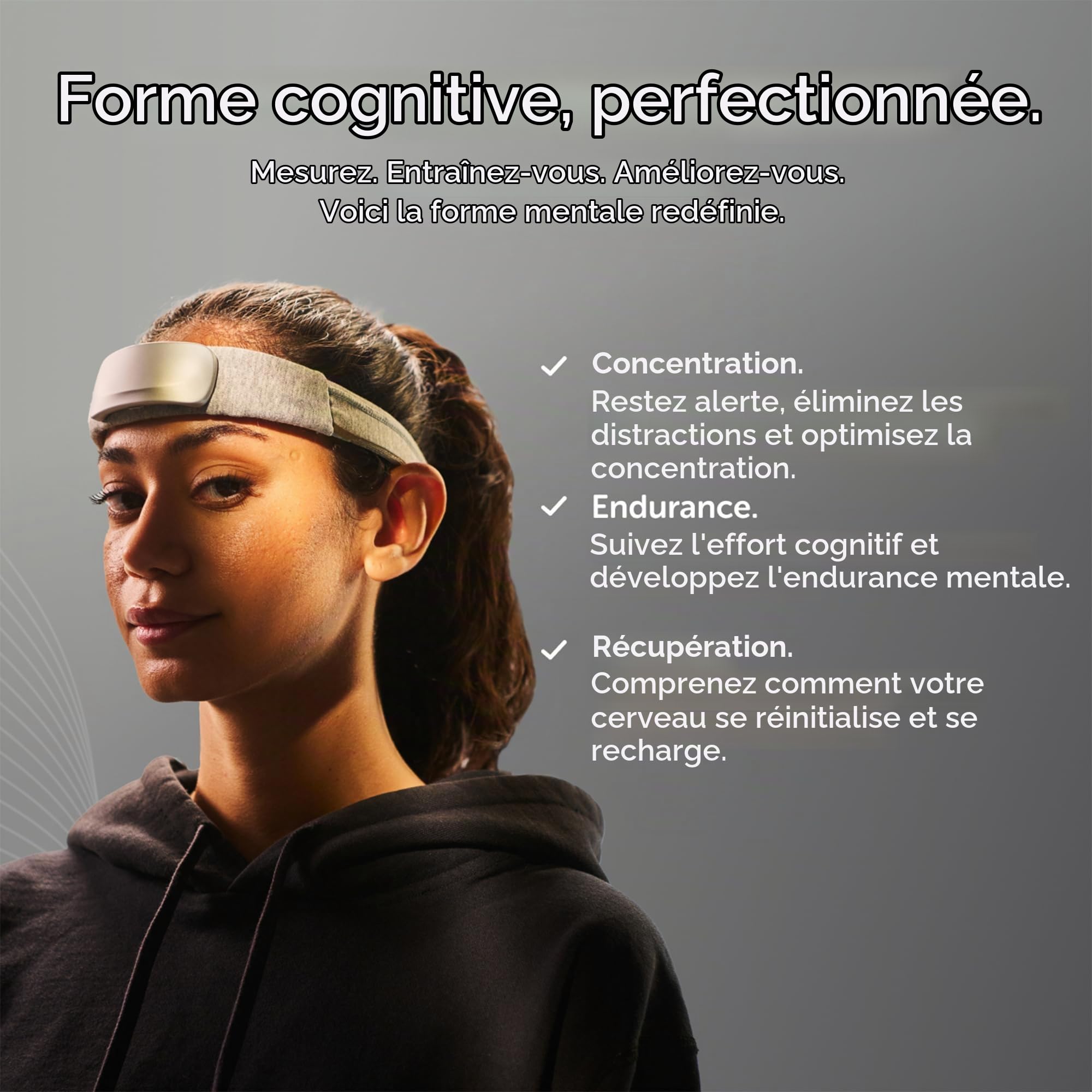 Muse S Athena Serre-tête avec détection du cerveau – Stimulation du sommeil profonde, aide au sommeil et suivi – Dispositifs de neurofeedback pour suivi et surveillance de la méditation avec capteurs