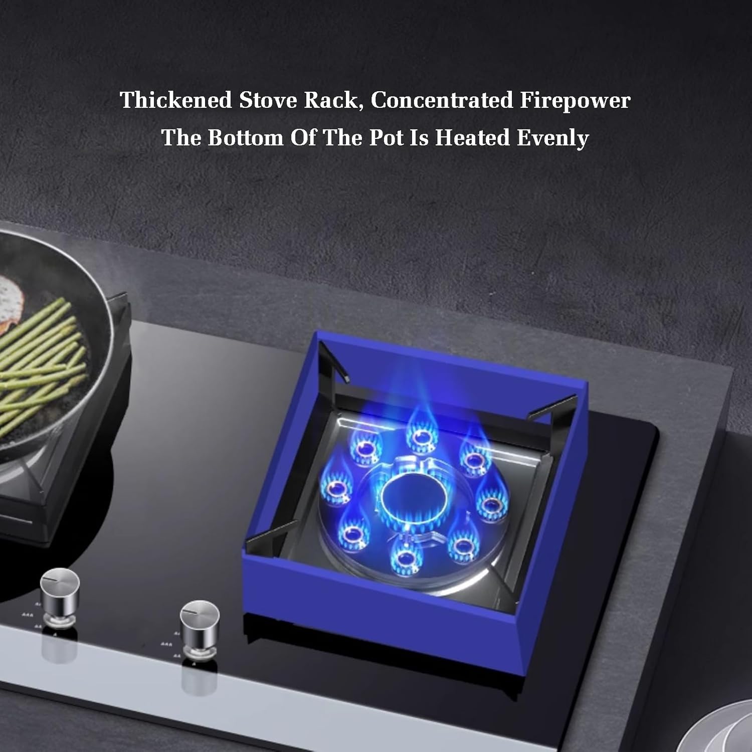 Portable Gas Stove 2 Burners,5.0KW High-fire Timer,Tempered Glass Cast Iron Pot Rack,with Flameout Protection,for Home Kitchen(LPG)