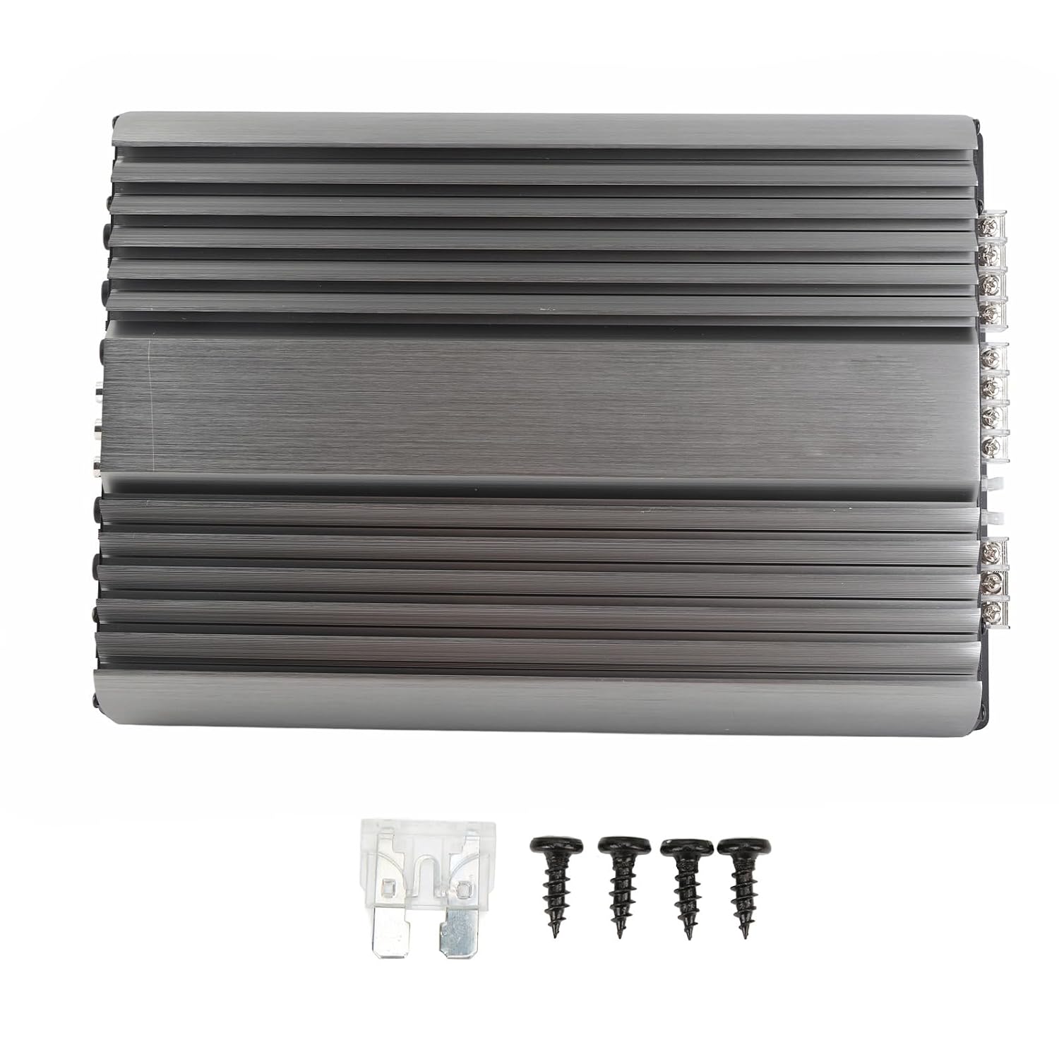 Brilluxa Car Amplifier, 6800W Audio Power Amp and Multimedia Amplifier, Metal Design, Clear Sound Frequency for Car