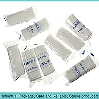 Vista 5 de Treela 100 rollos de vendaje de gasa, 2 pulgadas x 5 yardas, vendajes elásticos de embalaje individual, almohadillas de primeros auxilios sin látex
