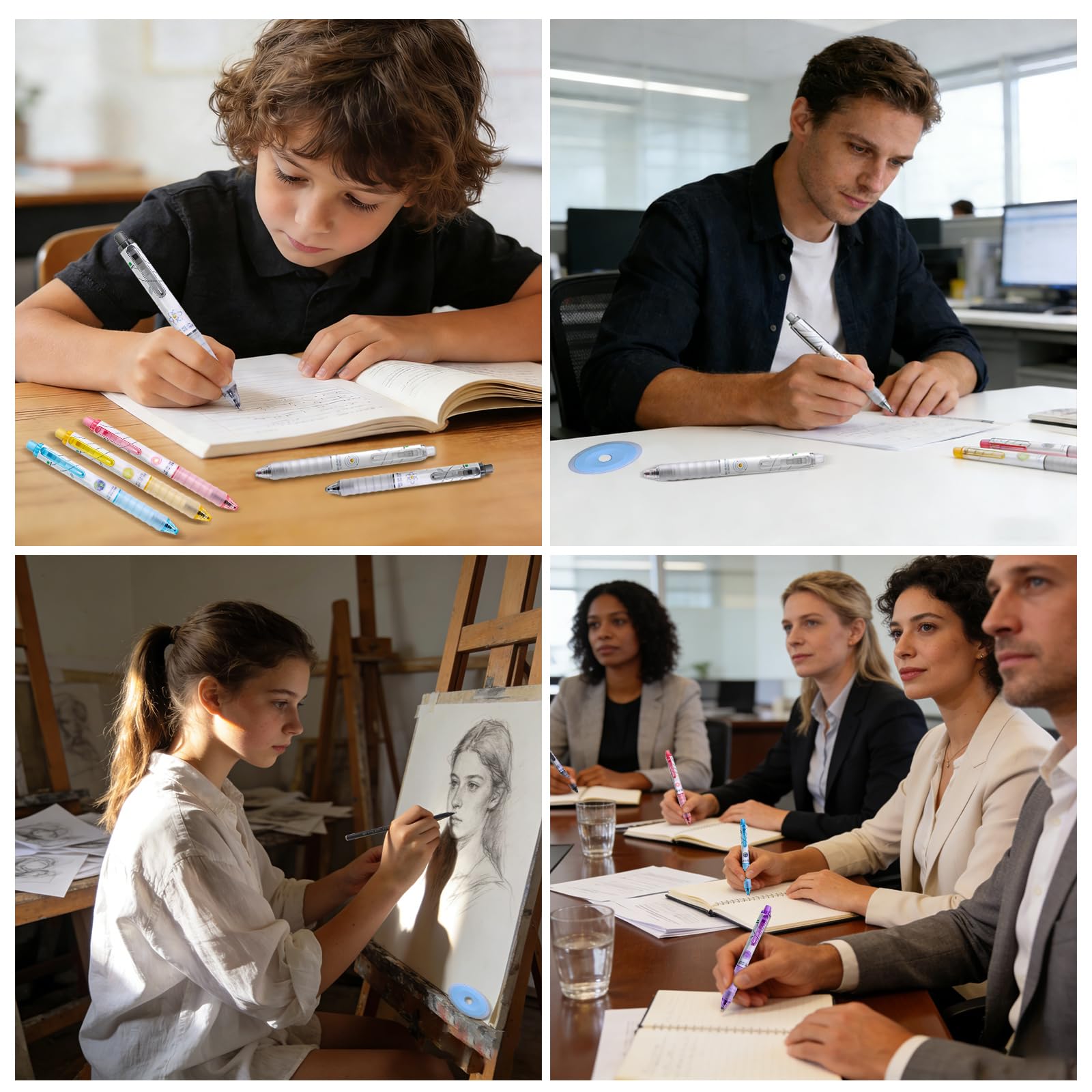 36Pcs Erasable Gel Pens Set 14 Pens with 12 Erasable Gel cute Pens and 2 Pencils 20 Refills — view 6