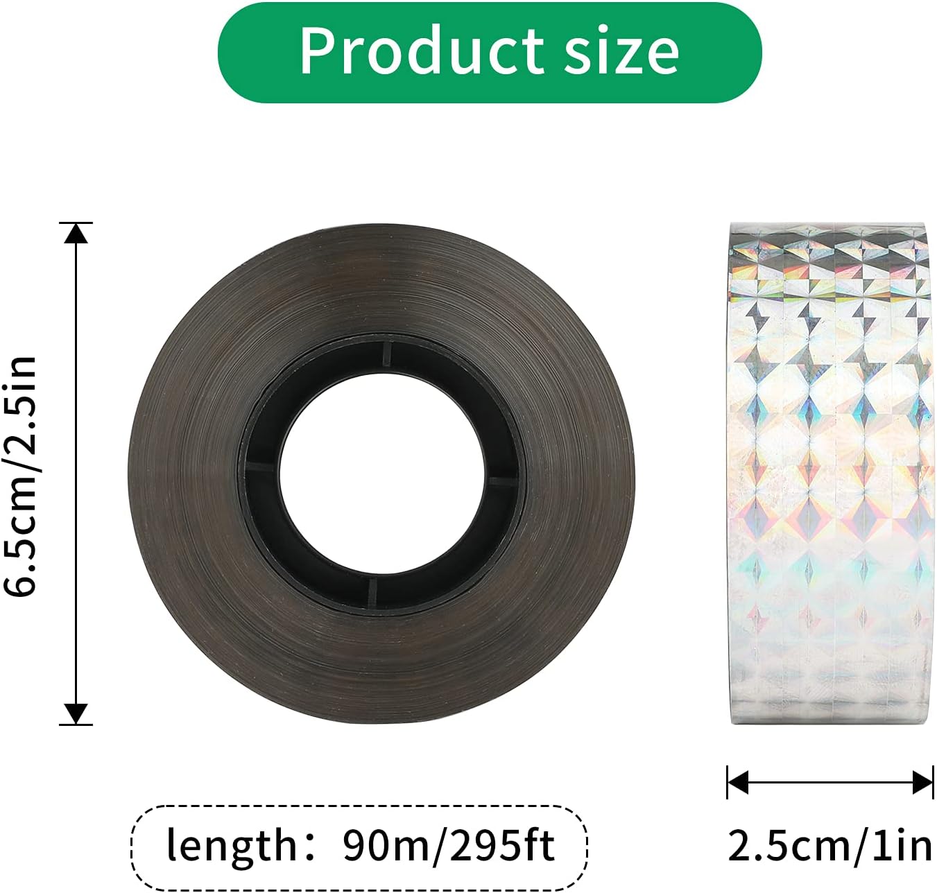 KINGLAKE 295 FT Plastic Tape,Plastic Ribbon,2.5cm