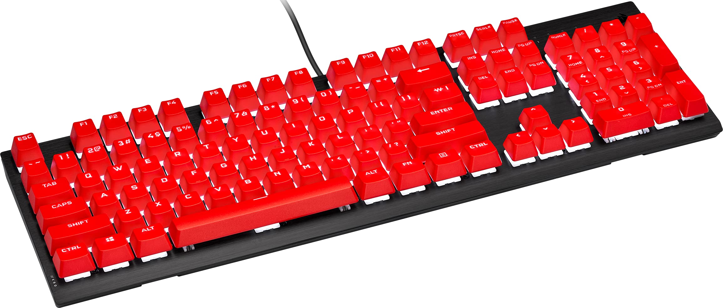 Corsair Kit de Mod de Touches PBT Double-Shot Pro (Touches PBT à Double tir, compatibilité Standard de la rangée inférieure, Surface texturée, Murs de 1,5 mm d'épaisseur avec Police rétroéclairée