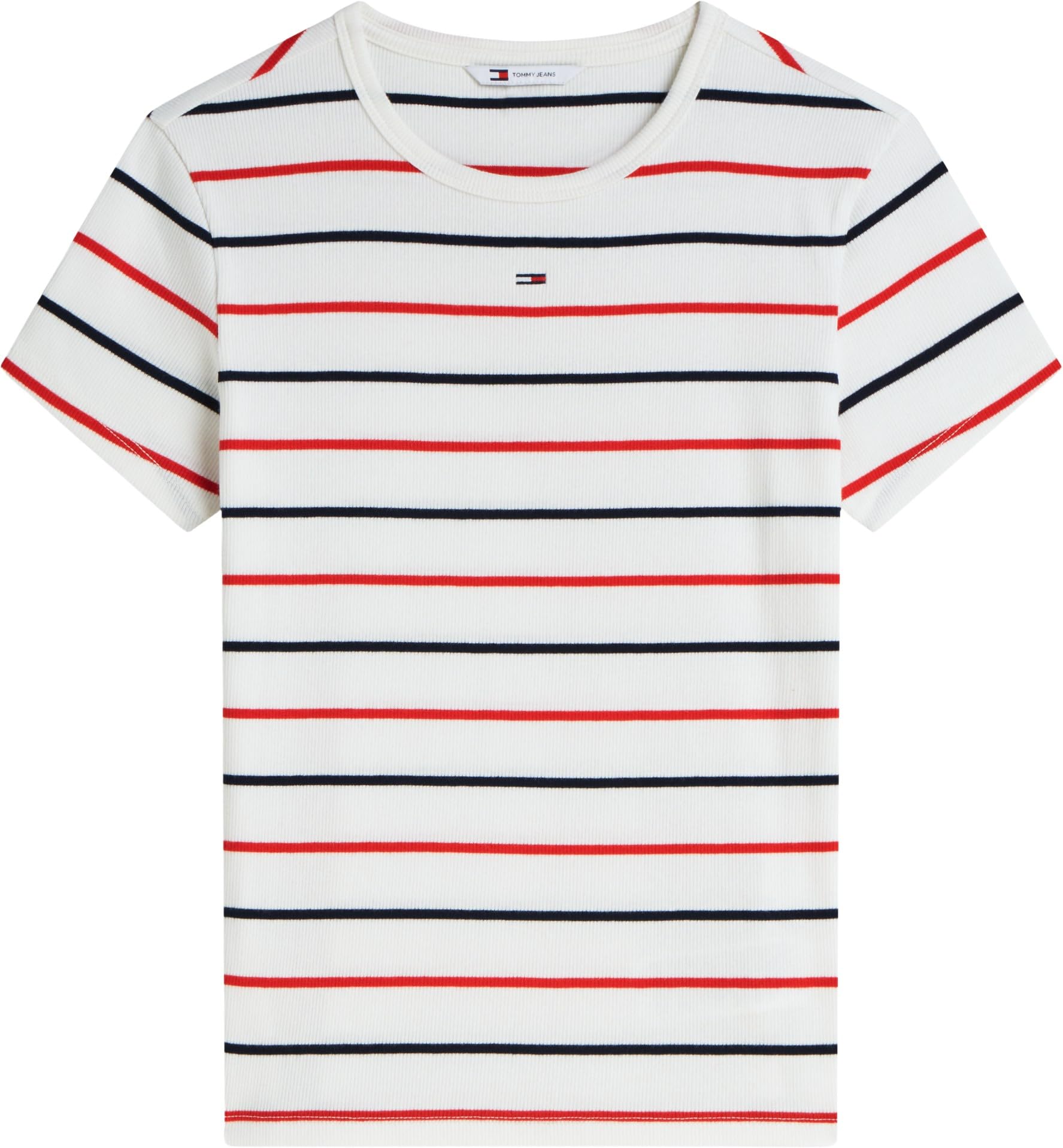 Tommy Jeans Damen Tjw Slim Essential Rib Ss EXT Dw0dw17383 S/S T-Shirt