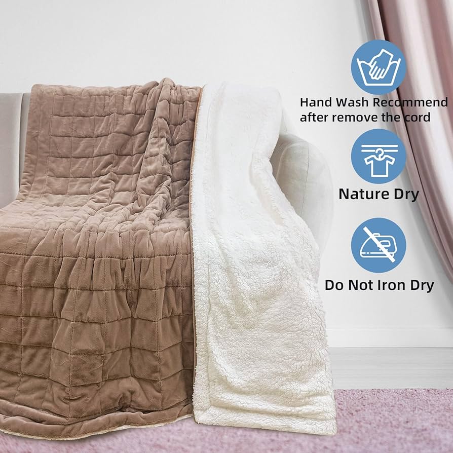 Amazon.com: ZXU Heated Weighted Blanket，50