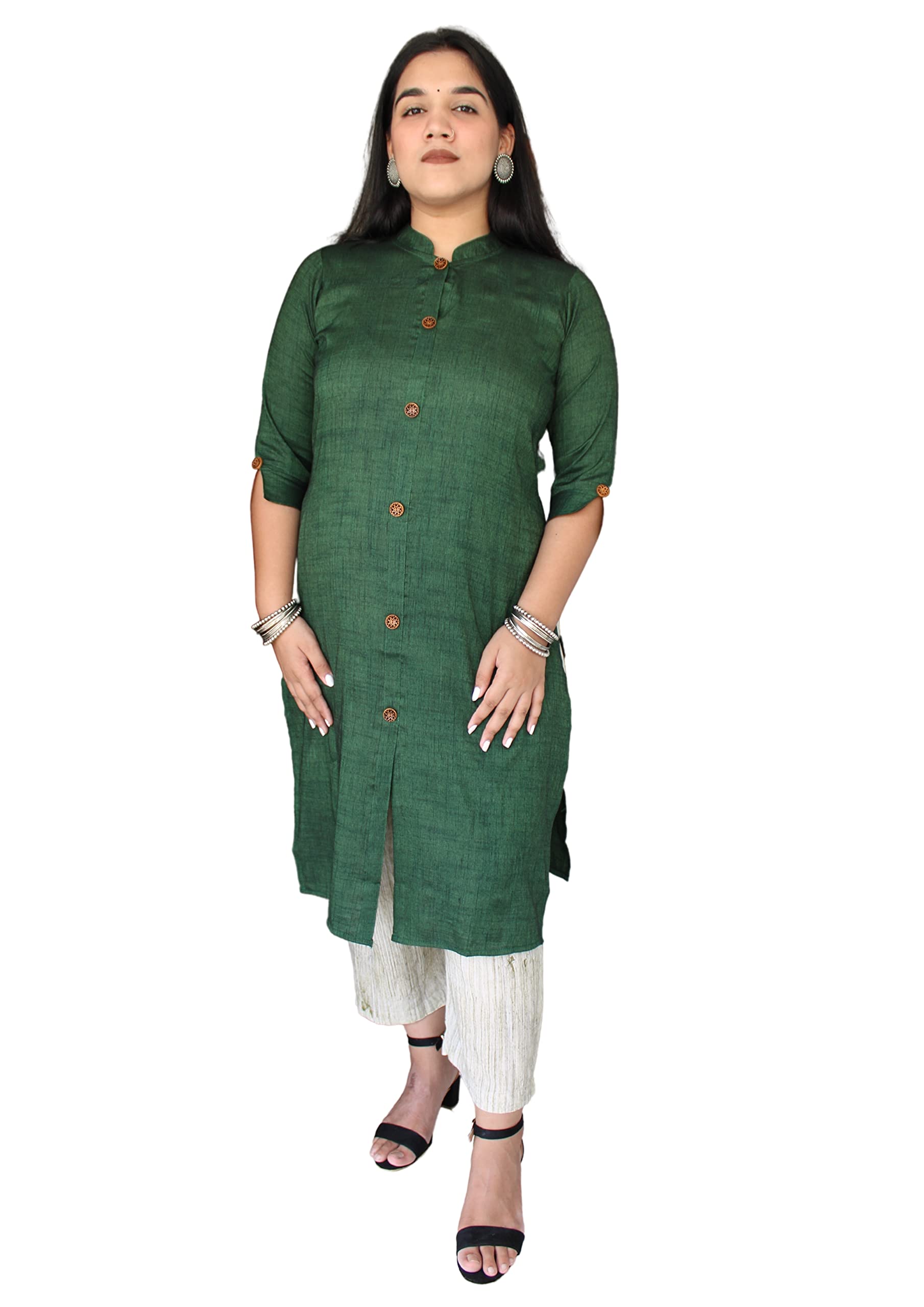 SINDOORI Collar Kurta for Women Solid Colour S to 6XL Plus Size Kurta for Women