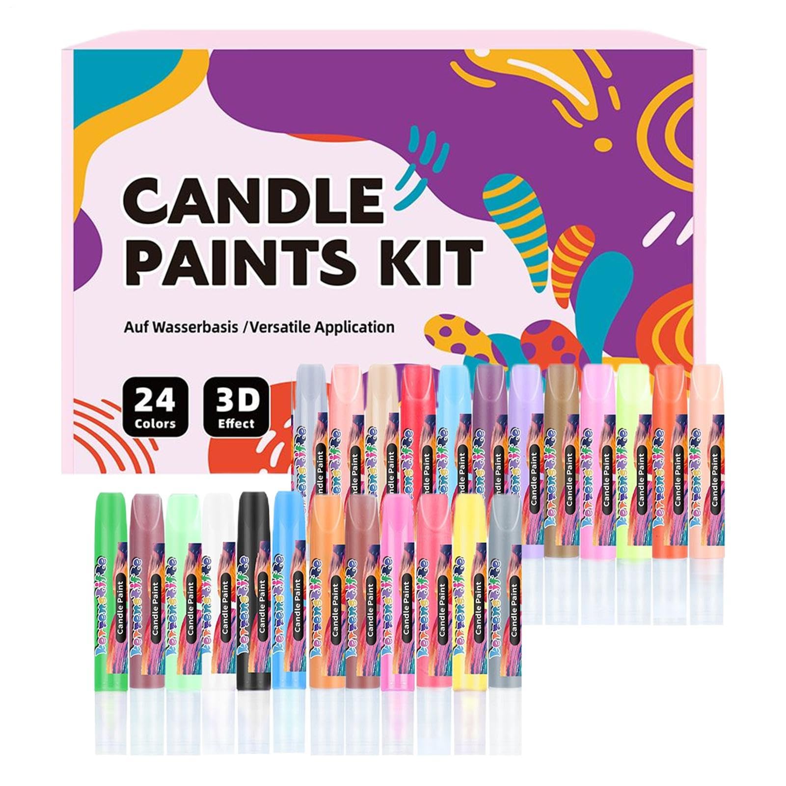 Peinture pour Bougies Kit de Peinture Fournitures Vêtements et Vases