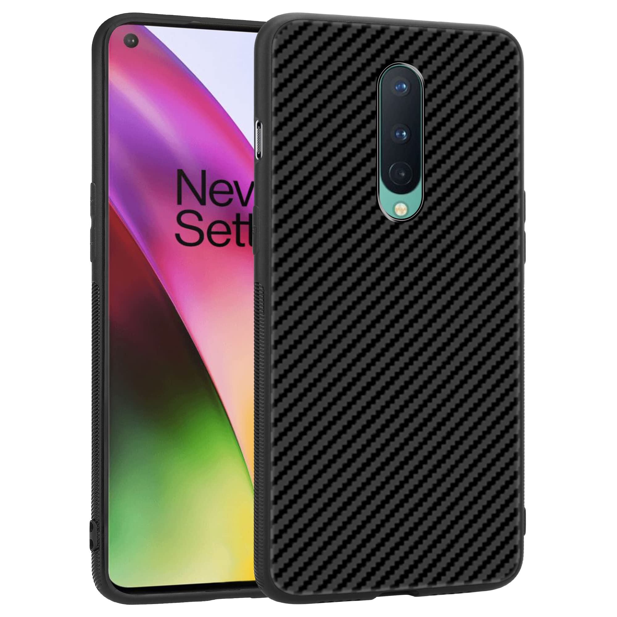 Plus Carbon Fiber Slim Soft Back Cover for OnePlus 8 - Black (B09KLPYCKL) Amazon Price History, Amazon Price Tracker