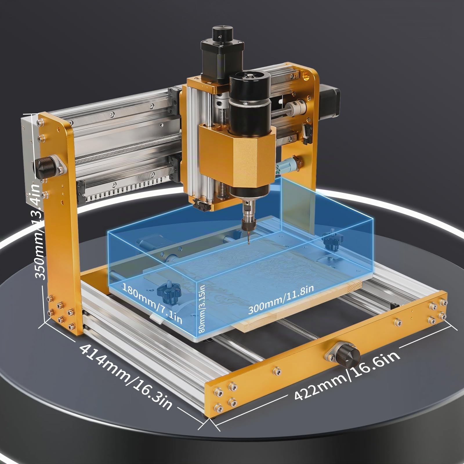 Lunyee 3018 Pro Ultra CNC-Fräsmaschine, 500 W All Metall fräsmaschine, verbesserte 3-Achsen-Graviermaschinen-Endschalter und Not-Aus mit GRBL-Offline-Steuerung für Metall, Holz, Acryl, PCB-MDF