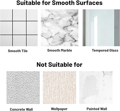 Miniatura 7 de Fixwal Paquete de 3 estantes organizadores de baño con 4 ganchos, resistente a la oxidación, estante de almacenamiento adhesivo fuerte con soporte