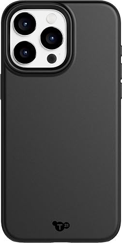 Tech21 EvoLite - Funda para iPhone 15 Pro Max, funda de protección contra impactos, color negro