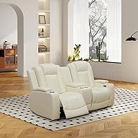Vista 31 de Juego de sofá reclinable eléctrico para sala de estar, sofás reclinables de cuero caqui con puerto USB, sofá de cuero con sillón reclinable