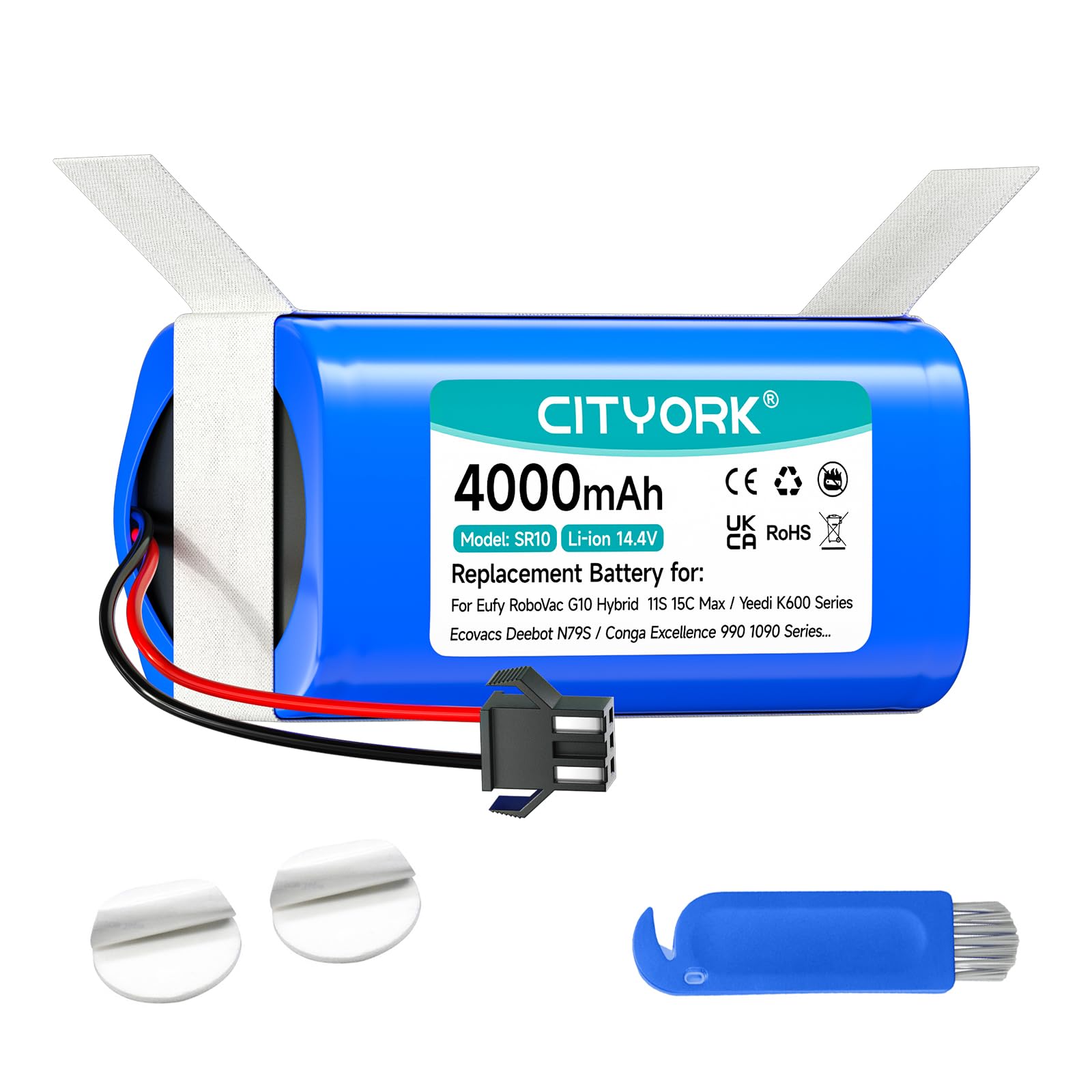 CITYORK 14,4 V/4000 mAh Batteria per OKP Life K3 K4 K5 K5P K7 K8, per 14,4V Lefant M210 M210B M210P M201, M213 M213S, per Lefant M310 M310G M310C (non compatibile con 12,8V Lefant M210/M310 Ultra)