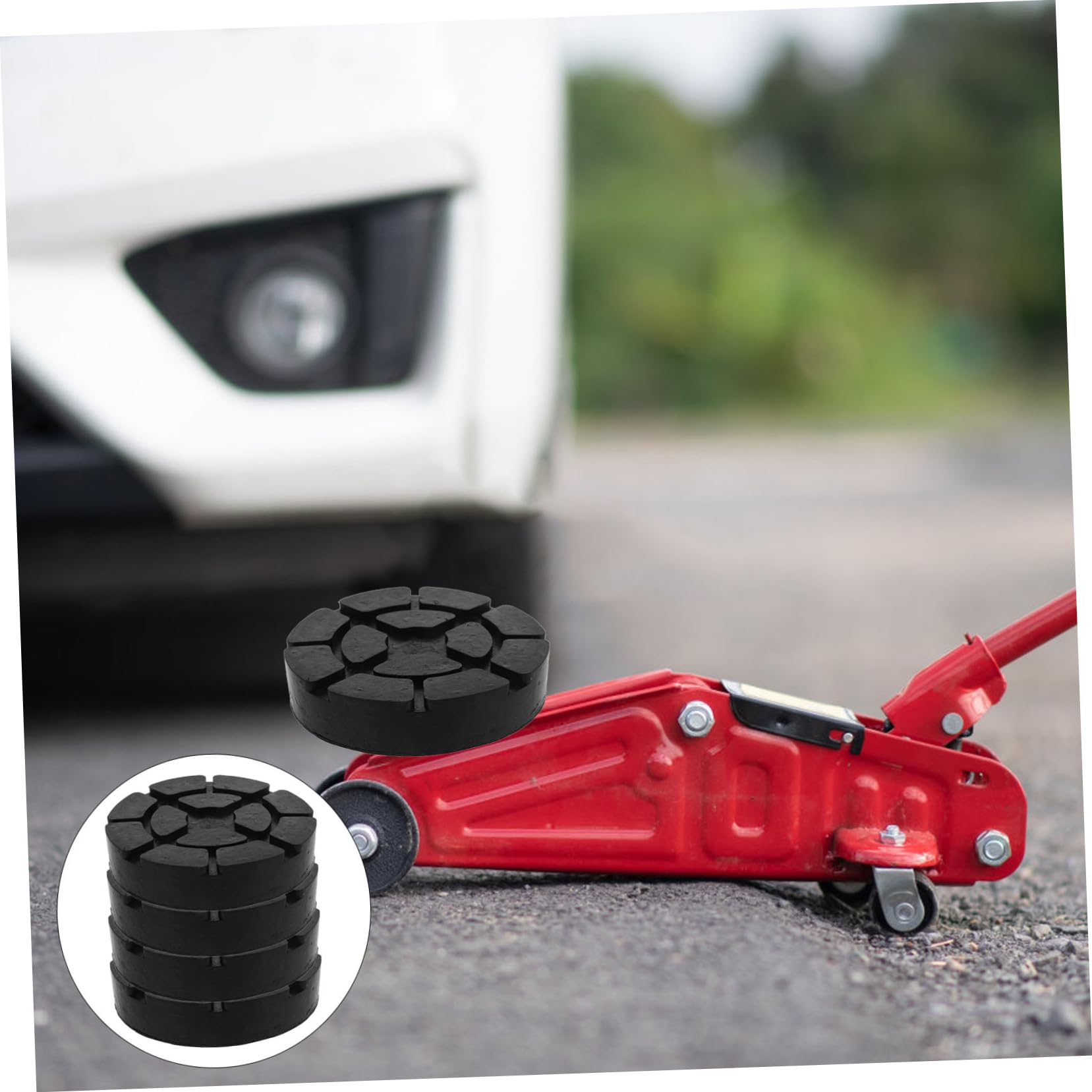Mobestech 8stücke Teiliges Wagenheber-pad Rutschfeste Jack Mat Für Stabiler Adapter Für Hebebühnen Verbessert Und Effizienz Bei Hebevorgängen Leicht Zu Reinigen