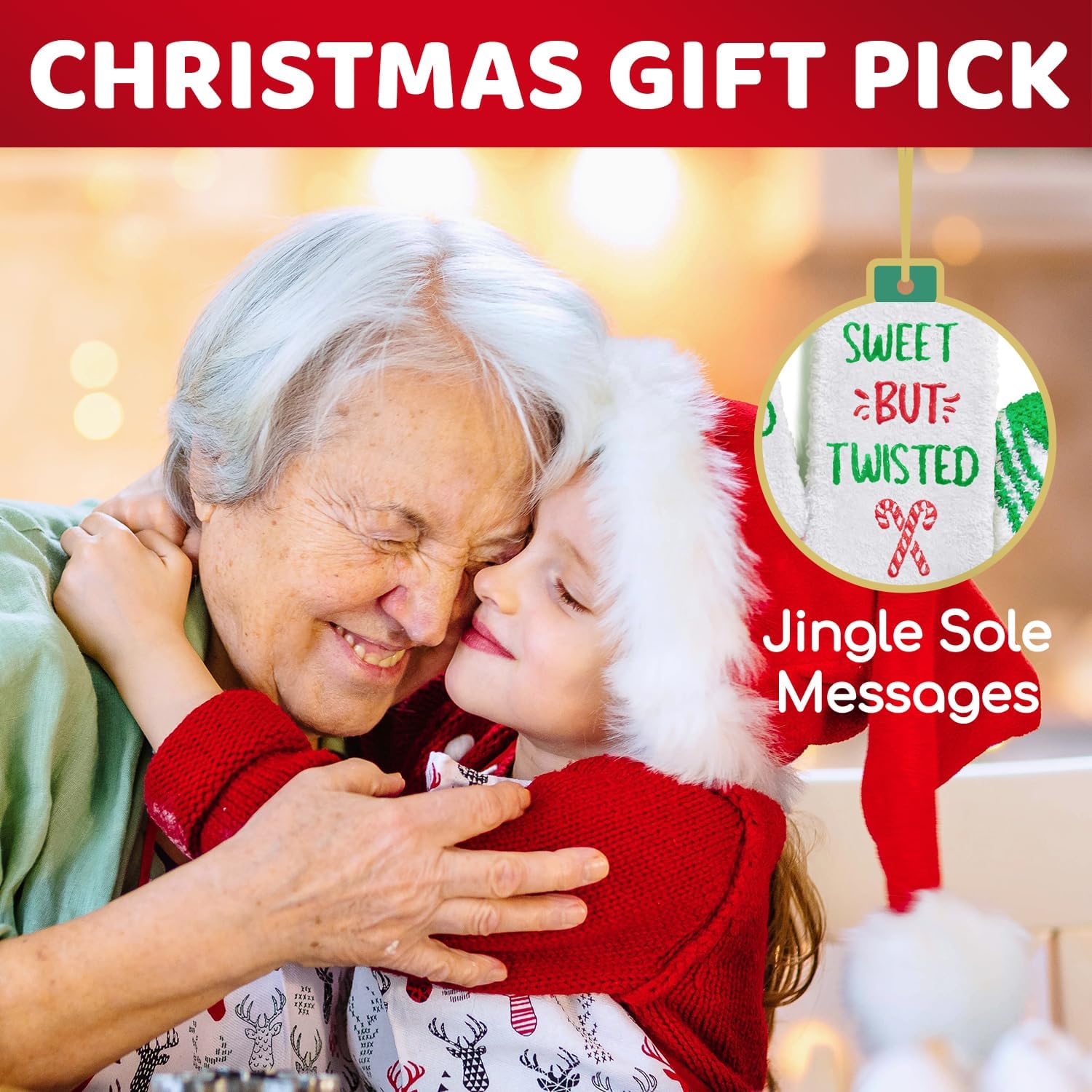 HAPPYPOP Christmas Gifts for Kids - Elf Gifts Candy Socks Xmas Stocking for Boys Girls - Image 3