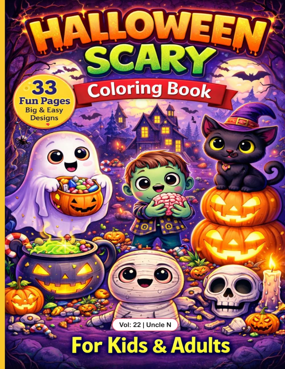 Halloween Scary Coloring Book: All types of Halloween Scary Drawing Coloring Book for Kids or Adults all Multi task, Relax, Create & Enjoy Every Page