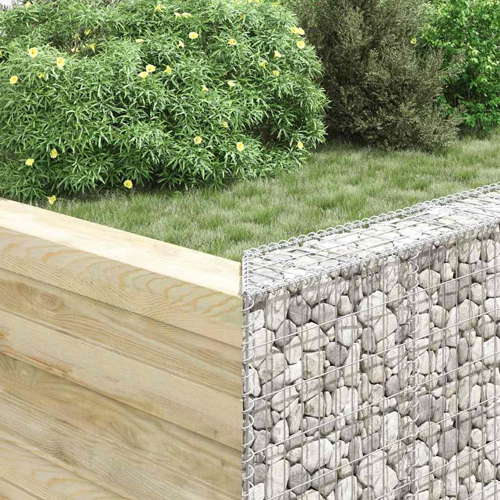 Jardinera de acero galvanizado, 100 x 20 x 100 cm, cesta de alambre de acero galvanizado para jardín, maceta estable como malla de malla, inoxidable y resistente a la intemperie, para flores o grava