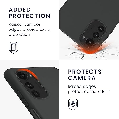 Miniatura 3 de kwmobile Funda compatible con Motorola Moto E32 - Funda protectora de silicona TPU suave y delgada - Negro mate