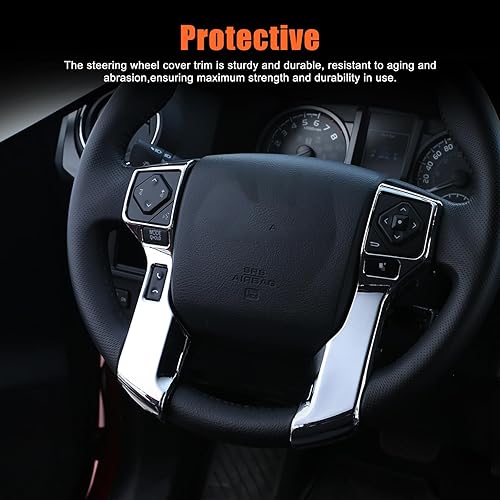 Miniatura 5 de Adhesivos de moldura para volante de automóvil de ABS para Tacoma 2014-2023 Tundra 4Runner 2010-2023 4Runner 4WD N280 2014-2019 Accesorios de marco