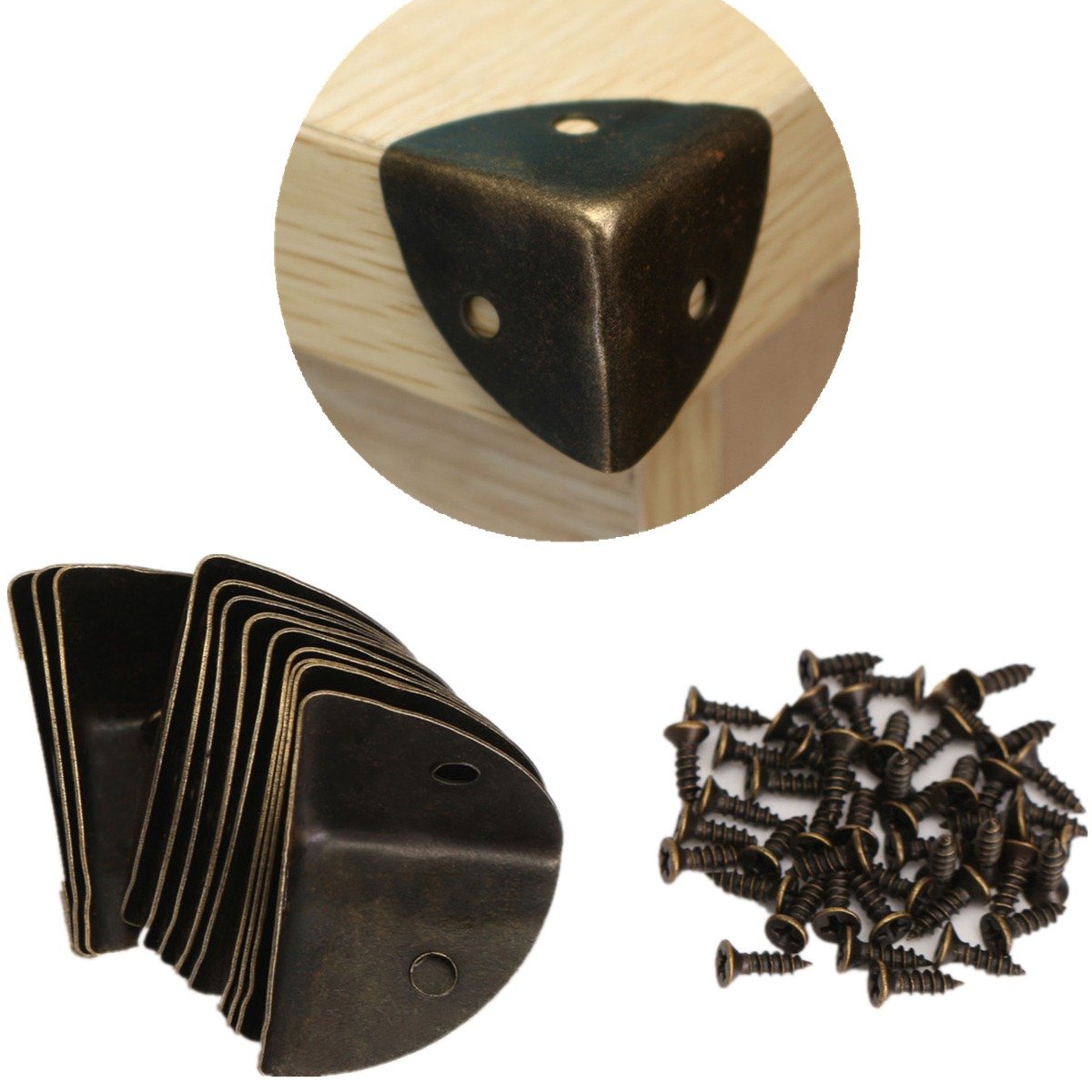 sourcing map Hoekbescherming randbescherming afdekking metalen doos zilver kleur 50 x 50 x 50 mm 4st