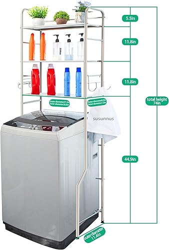 Miniatura 2 de susunnus Almacenamiento sobre el inodoro de 3 niveles, estante sobre el inodoro, organizador de baño sobre el inodoro, estante sobre el inodoro,