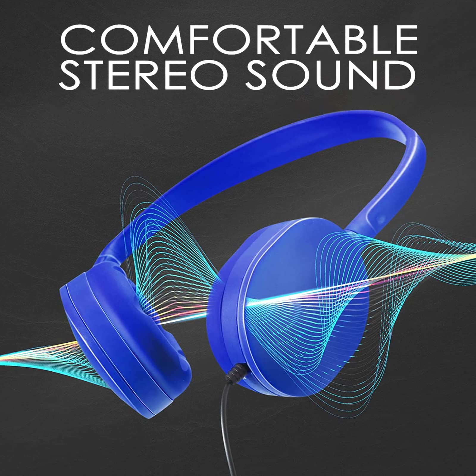 GEEKRIA Pack de 12 écouteurs filaires pour Classe – écouteurs Supra-Auriculaires Ajustables pour Enfants, écoles, bibliothèques, Laboratoire Informatique (Oval Earcups)